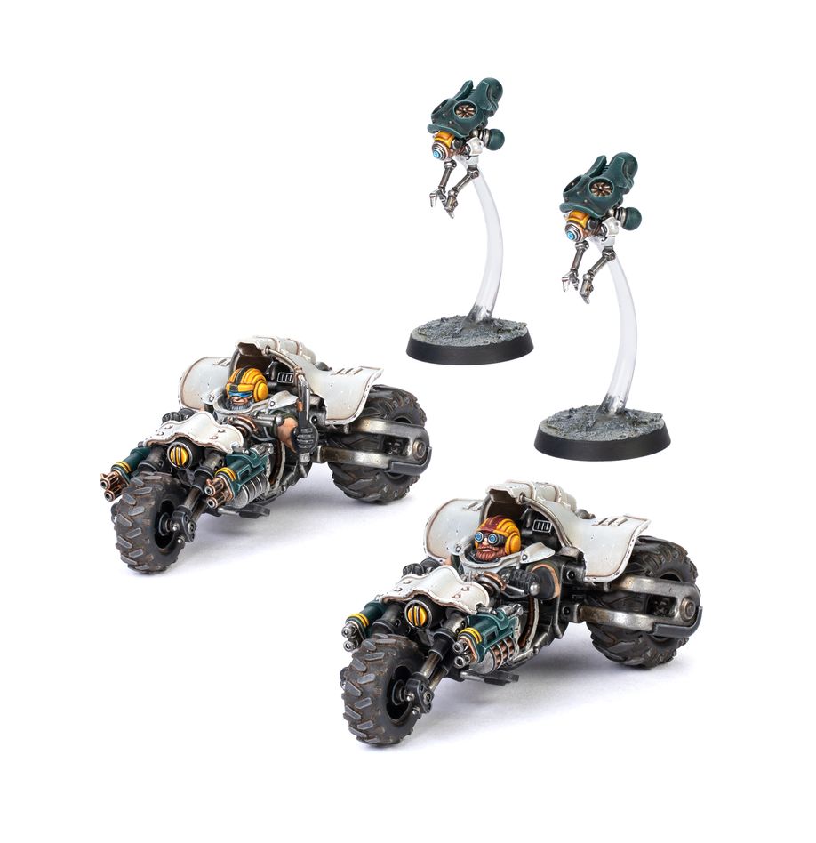 Warhammer 40,000 Necromunda: Ironhead Squat Svenotar Scout Trikes
