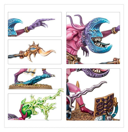 Warhammer Age of Sigmar: Fateskimmer, Herald of Tzeentch on Burning Chariot/ Burning Chariot of Tzeentch