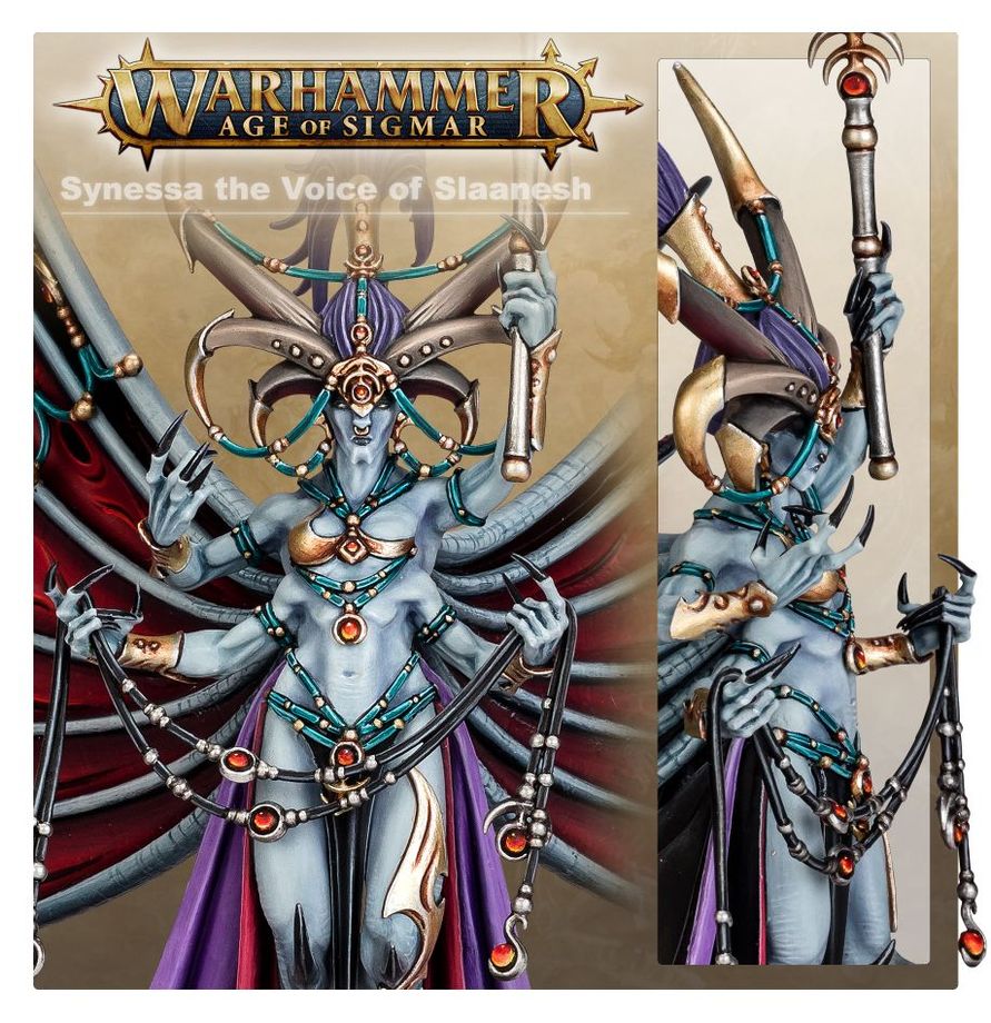 Warhammer Age of Sigmar Hedonites of Slaanesh Dexcessa, the Talon of Slaanesh/Synessa, the Voice of Slaanesh
