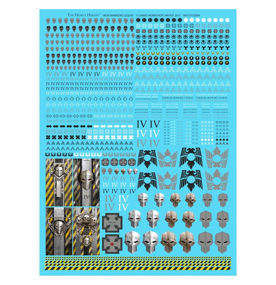 Warhammer The Horus Heresy - Iron Warriors Legion Transfer Sheet