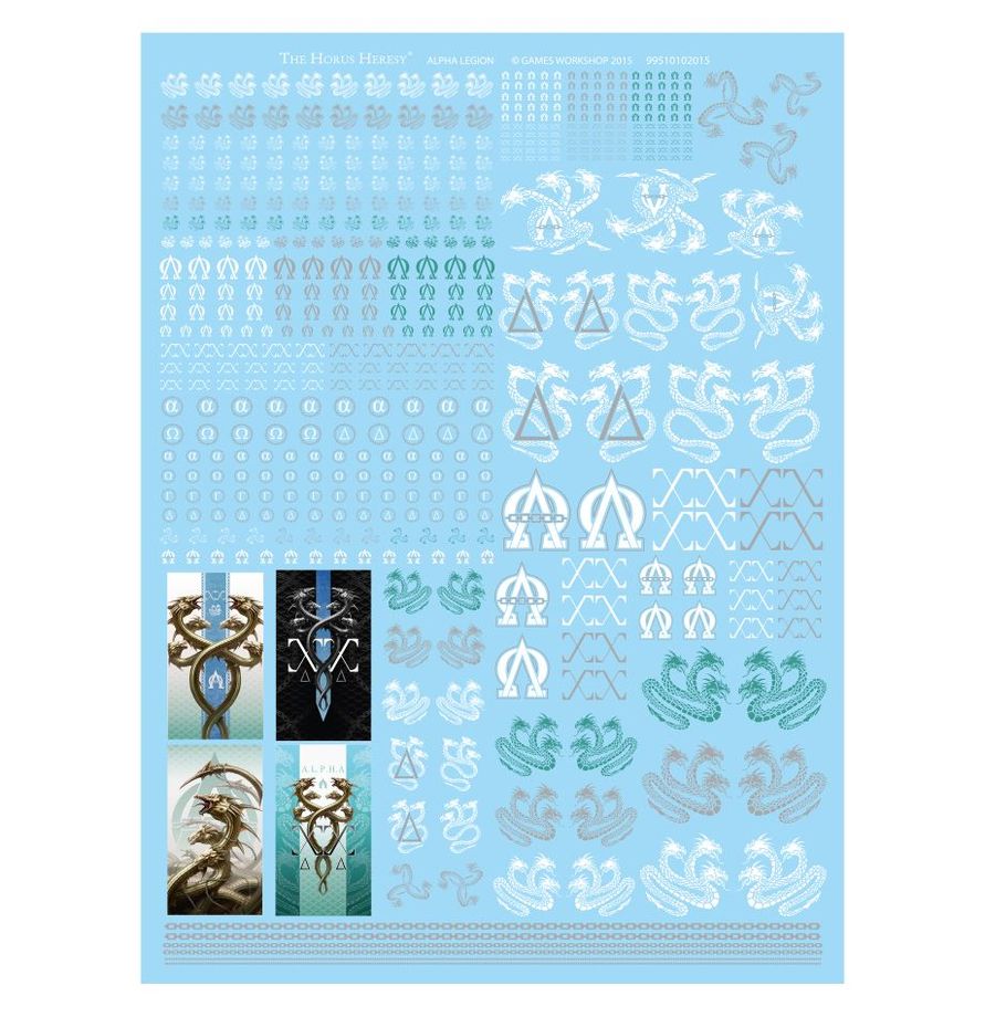 Warhammer The Horus Heresy - Alpha Legion Transfer Sheet