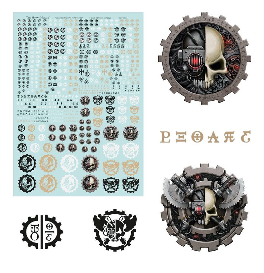 Warhammer The Horus Heresy - Mechanicum Taghmata Transfer Sheet