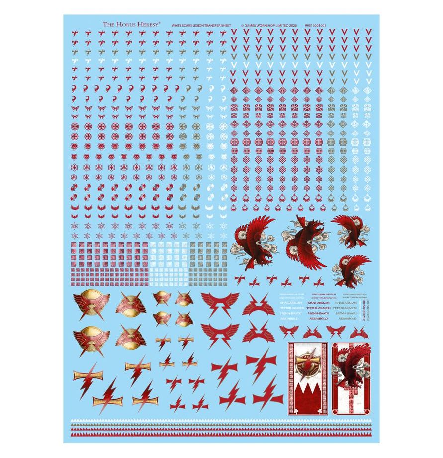 Warhammer: The Horus Heresy – White Scars Legion Transfer Sheet