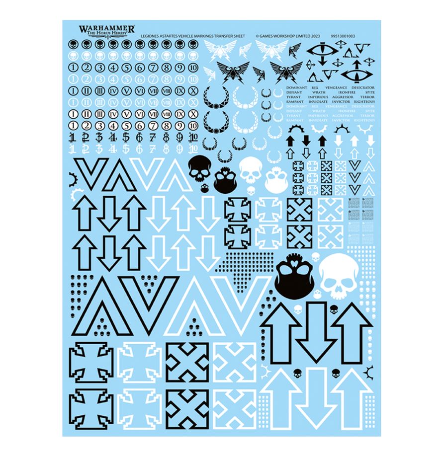 Warhammer: The Horus Heresy – Legiones Astartes Vehicle Markings Transfer Sheet