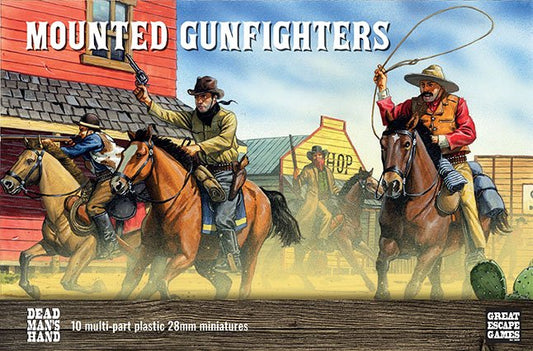 Dead Man's Hand Plastic Mounted Gunfighters